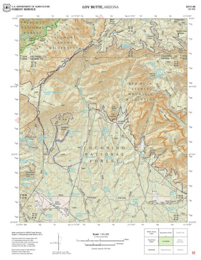 Prescott National Forest Quadrangle: LOY BUTTE Preview 1