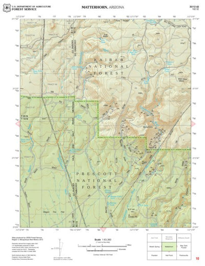Prescott National Forest Quadrangle: MATTERHORN Preview 1