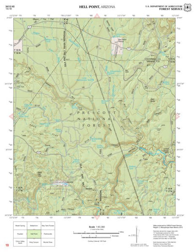 Prescott National Forest Quadrangle: HELL POINT Preview 1