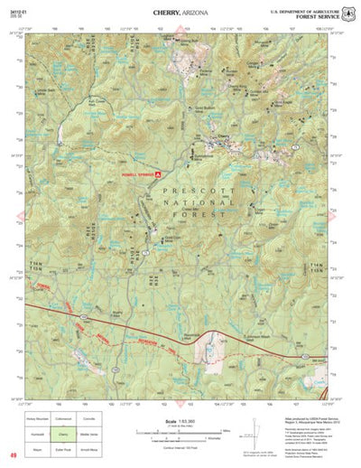 Prescott National Forest Quadrangle: CHERRY Preview 1