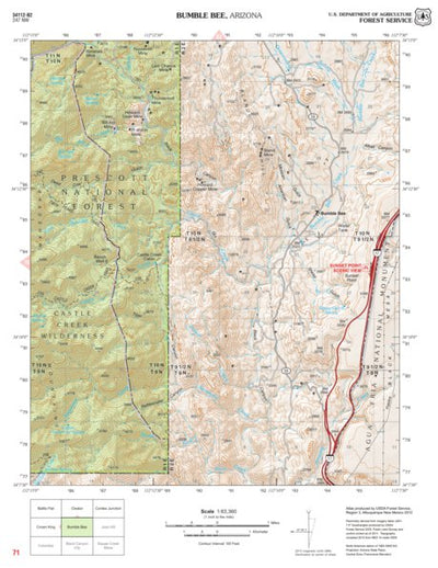 Prescott National Forest Quadrangle: BUMBLE BEE Preview 1