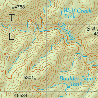 Prescott National Forest Quadrangle: BATTLE FLAT Preview 3