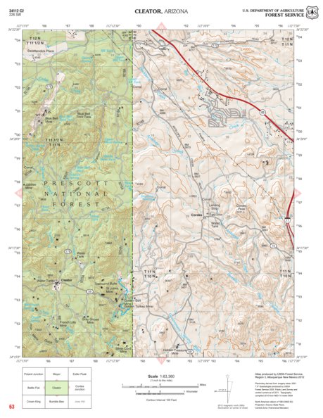 Prescott National Forest Quadrangle: CLEATOR Preview 1