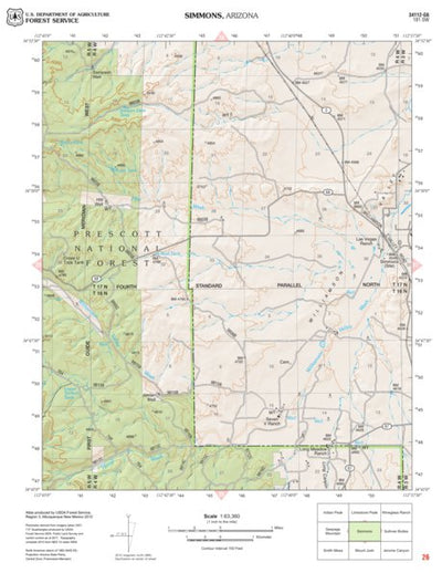 Prescott National Forest Quadrangle: SIMMONS Preview 1