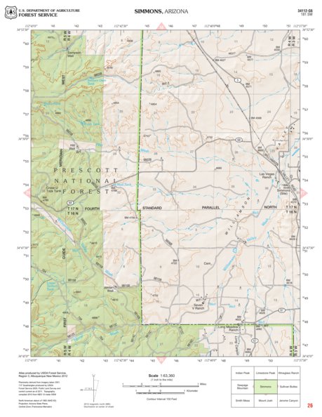 Prescott National Forest Quadrangle: SIMMONS Preview 1