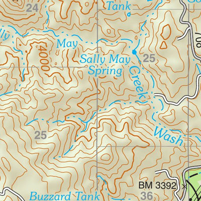 Prescott National Forest Quadrangle: HACKBERRY MOUNTAIN Preview 3