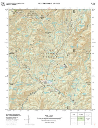 Prescott National Forest Quadrangle: BLOODY BASIN Preview 1