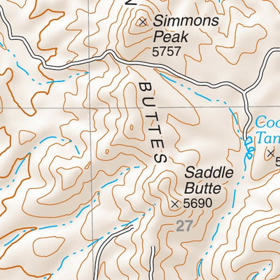 Prescott National Forest Quadrangle: SULLIVAN BUTTES Preview 3