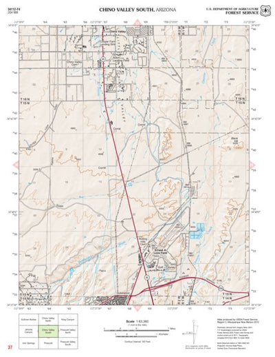 Prescott National Forest Quadrangle: CHINO VALLEY SOUTH Preview 1