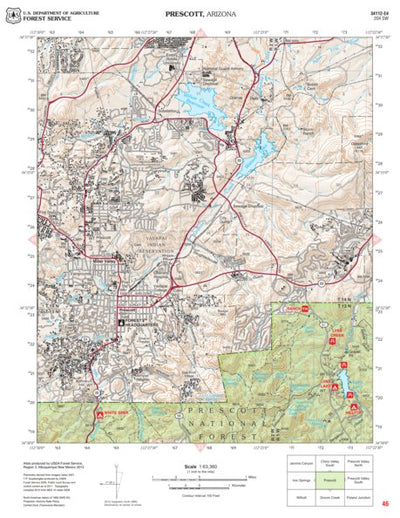 Prescott National Forest Quadrangle: PRESCOTT Preview 1