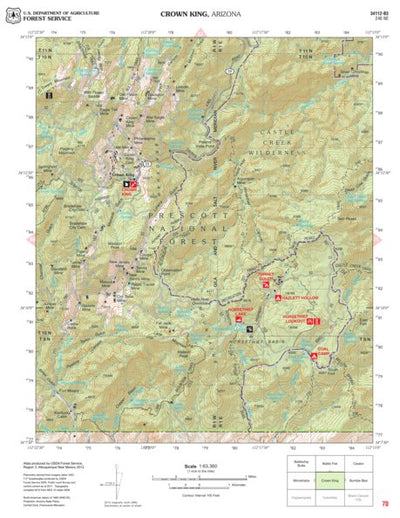 Prescott National Forest Quadrangle: CROWN KING Preview 1