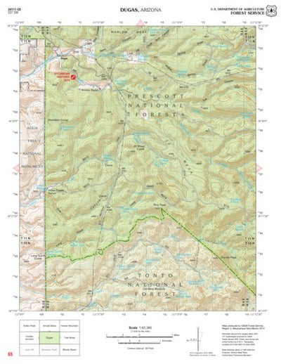 Prescott National Forest Quadrangle: DUGAS Preview 1