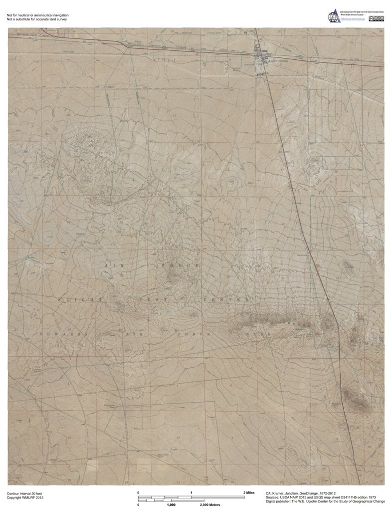 CA-Kramer Junction: GeoChange 1972-2012 Map by Western Michigan ...