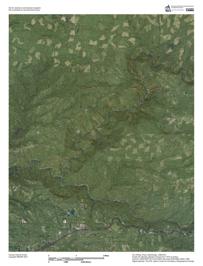 CA-Pollock Pines: GeoChange 1948-2012 Map by Western Michigan ...