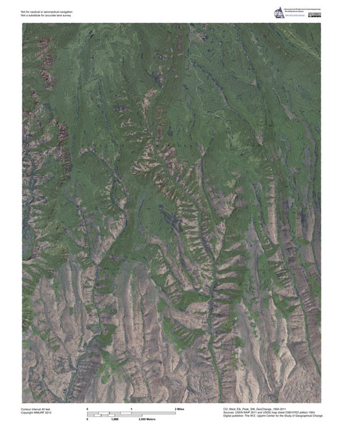 CO-West Elk Peak SW: GeoChange 1950-2011 Preview 1