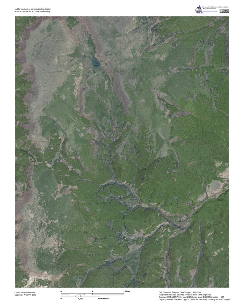CO-Cannibal Plateau: GeoChange 1962-2011 Map by Western Michigan ...