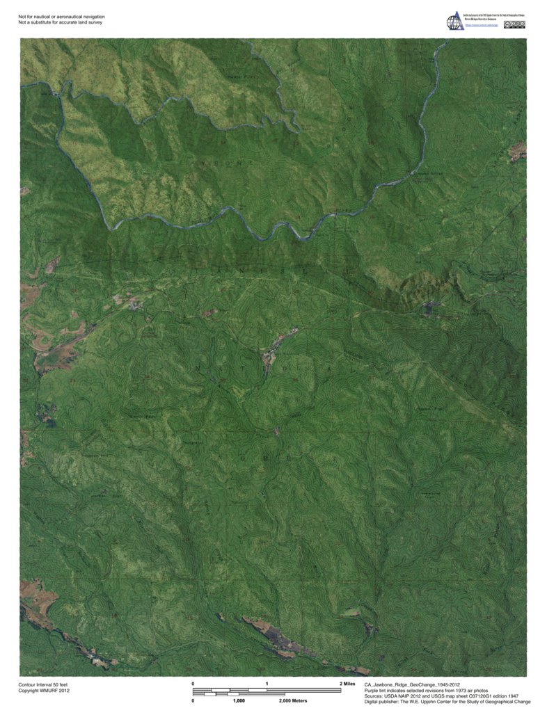CA-Jawbone Ridge: GeoChange 1945-2012 Map by Western Michigan ...