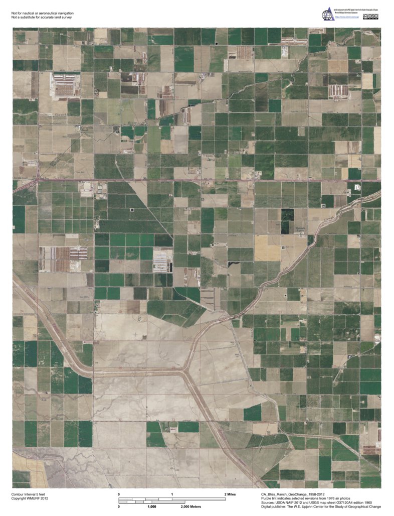 CA-Bliss Ranch: GeoChange 1958-2012 Map by Western Michigan University ...