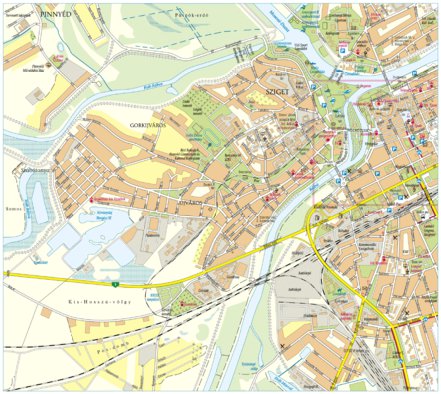 Győr várostérkép (nyugat), city map (West) Preview 1