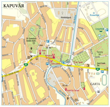 Kapuvár city map Preview 1