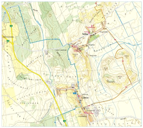Sitke, Gerce turistatérkép, tourist map, Preview 1