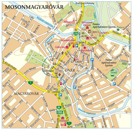 Mosonmagyaróvár city map, várostérkép Preview 1