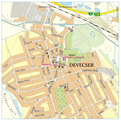Devecser city map, várostérkép Preview 1