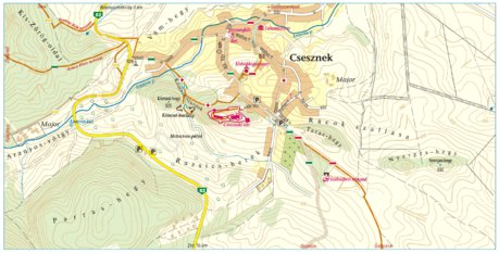 Csesznek turistatérkép, tourist map Preview 1