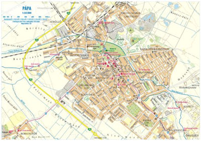 Pápa city map, várostérkép Preview 1