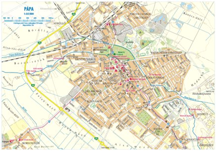 Pápa city map, várostérkép Preview 1
