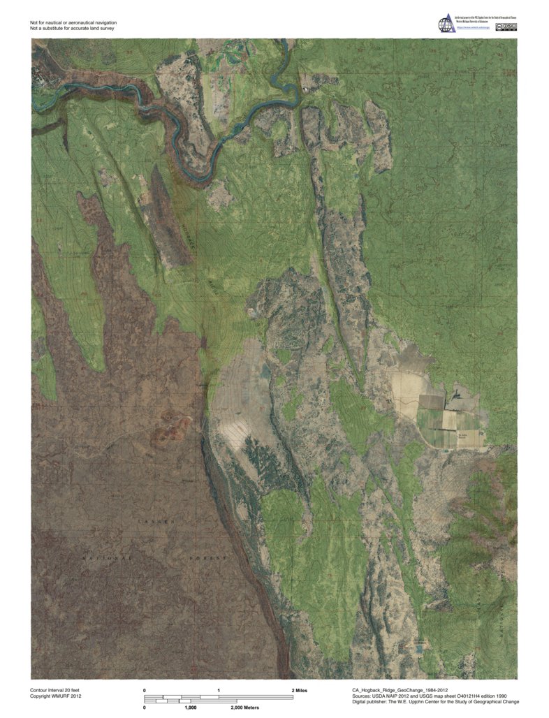 CA-Hogback Ridge: GeoChange 1984-2012 Map by Western Michigan ...
