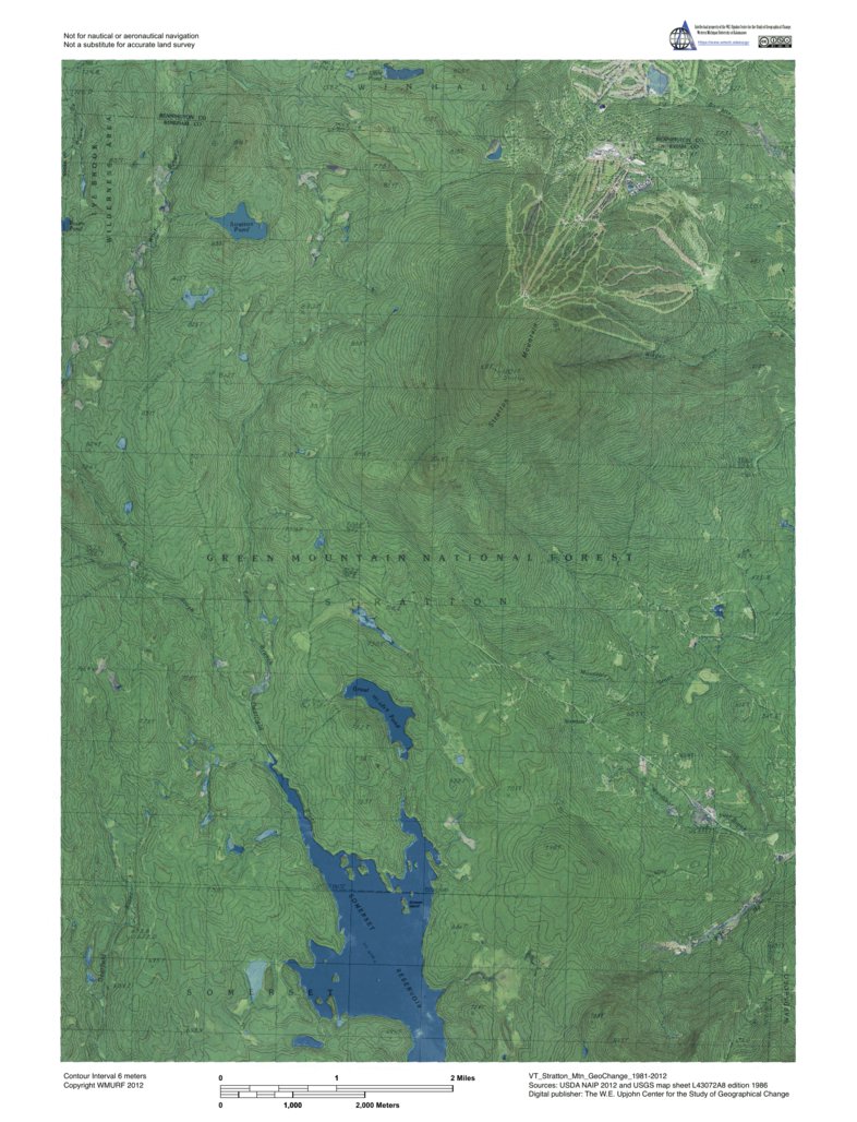 VT-Stratton Mtn: GeoChange 1981-2012 Map by Western Michigan University ...