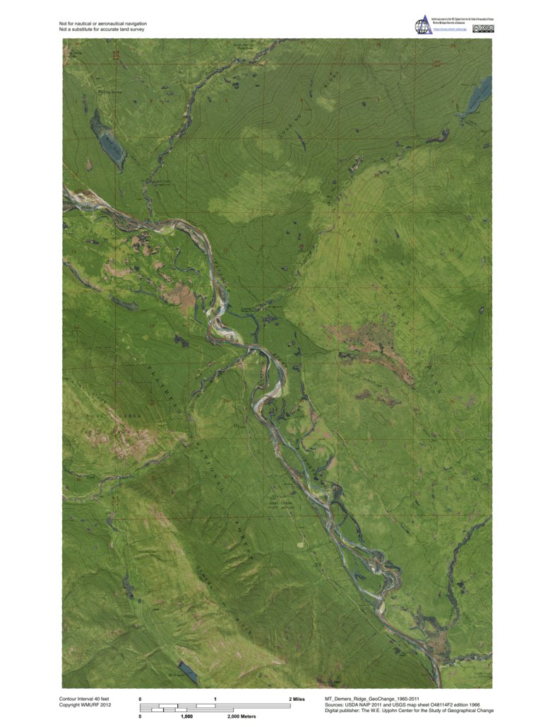 MT-Demers Ridge: GeoChange 1965-2011 Map by Western Michigan University ...