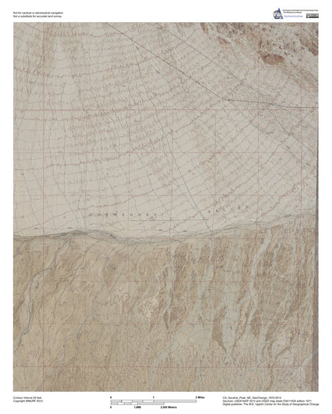 CA-Savahia Peak NE: GeoChange 1970-2012 Preview 1