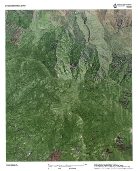 CA-San Jacinto Peak: GeoChange 1975-2012 Preview 1