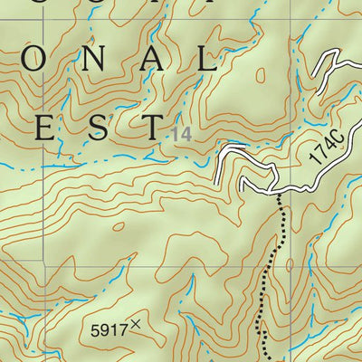 Prescott National Forest Quadrangle: PICACHO BUTTE SE Preview 3