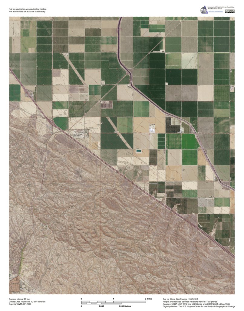 CA-La Cima: GeoChange 1962-2012 Map by Western Michigan University ...