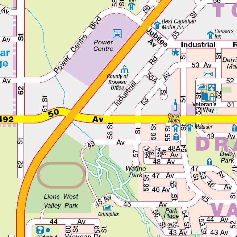 Valley Rework Ab. Map Drayton Valley, AB Map by Mapmobility Corp. | Avenza Maps