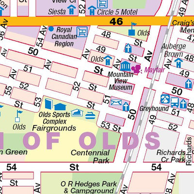 Olds, AB Map by Mapmobility Corp. | Avenza Maps