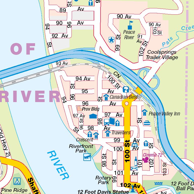 Peace Rive Map Peace River, AB Map by Mapmobility Corp. | Avenza Maps