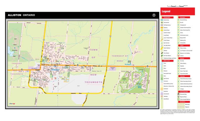 Alliston, ON Map by Mapmobility Corp. | Avenza Maps