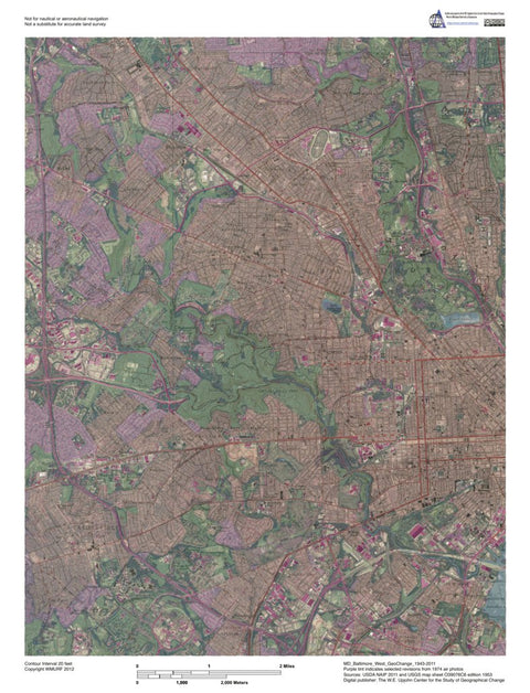 MD-Baltimore West: GeoChange 1943-2011 Preview 1