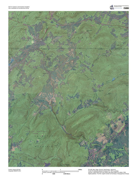 PA-MD-Blue Ridge Summit: GeoChange 1943-2012 Preview 1