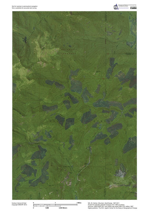 WA-ID-Helmer Mountain: GeoChange 1967-2011 Preview 1