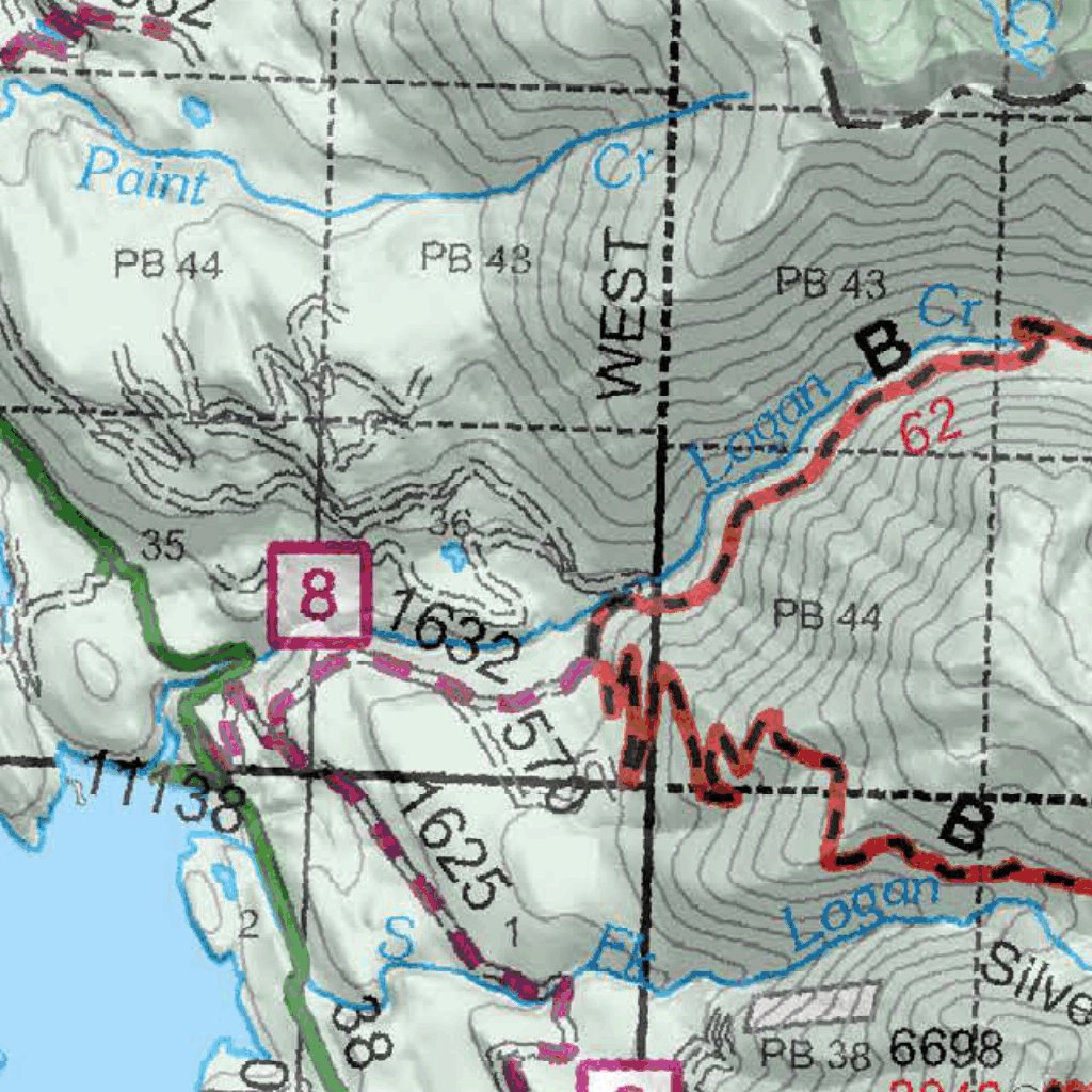 Flathead National Forest Hungary Horse Ranger District Map by ...
