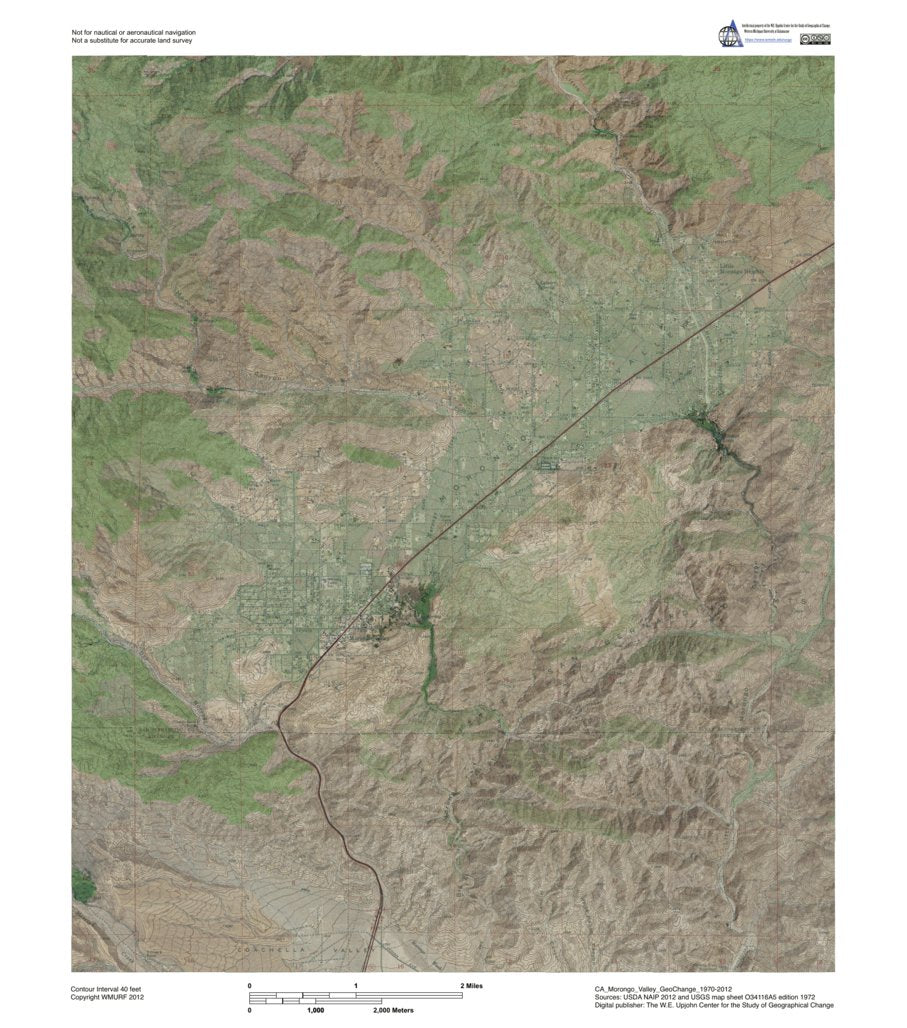 Morongo Map CA-Morongo Valley: GeoChange 1970-2012 Map by Western Michigan ...