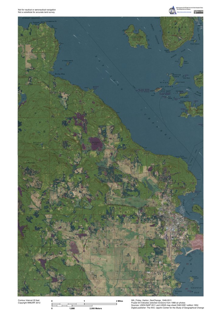 WA-Friday Harbor: GeoChange 1949-2011 Map by Western Michigan ...