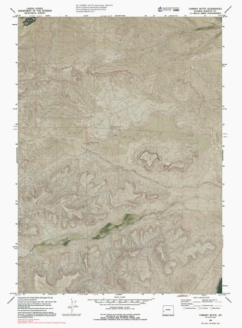 WY-CHIMNEY BUTTE: GeoChange 1969-2012 Preview 1