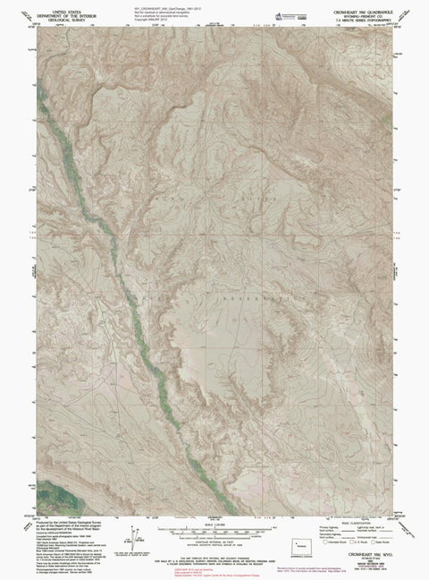 WY-CROWHEART NW: GeoChange 1981-2012 Preview 1