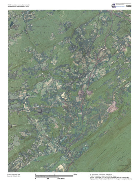 PA-Saylorsburg: GeoChange 1951-2010 Preview 1